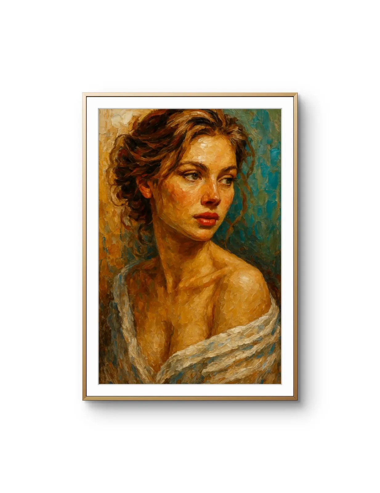 Elena Aureli - Grace in Profile — Mixed Media Fine Kunstdruck von Elena Aureli