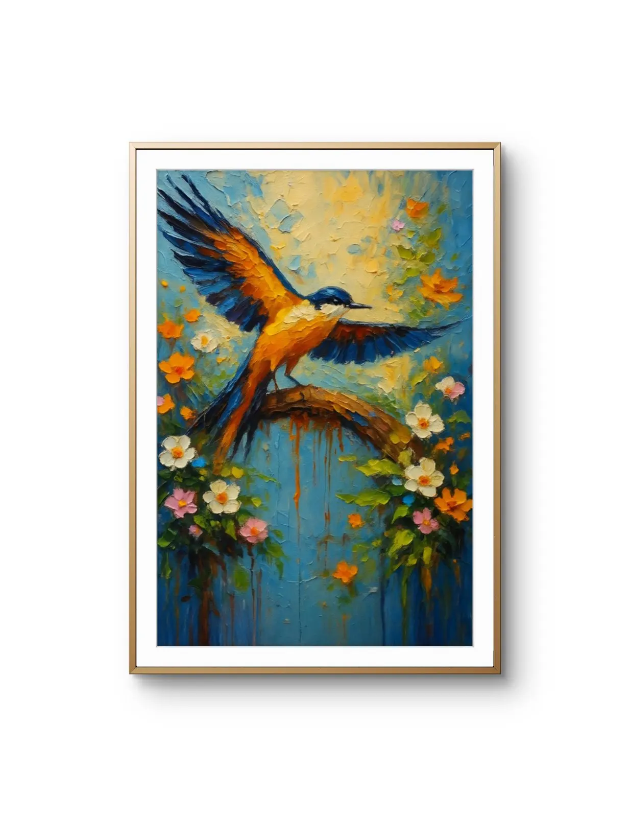 Elena Aureli - The Flight of Colorful Freedom — Mixed Media Fine Kunstdruck von Elena Aureli