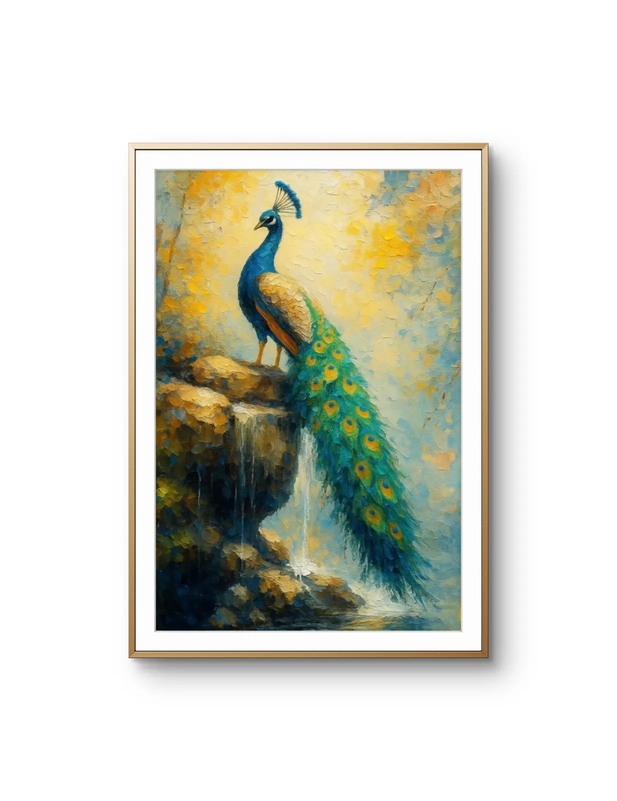 Elena Aureli - The Majestic Peacock — Mixed Media Fine Kunstdruck von Elena Aureli