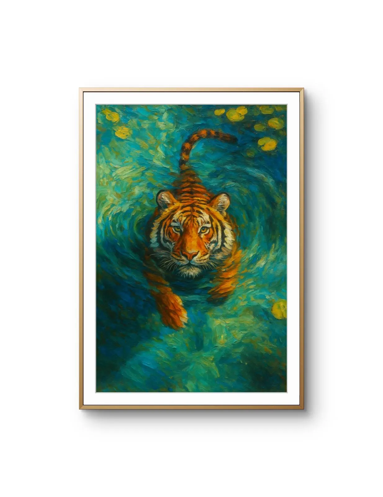 Elena Aureli - The Tiger's Journey — Mixed Media Fine Kunstdruck von Elena Aureli