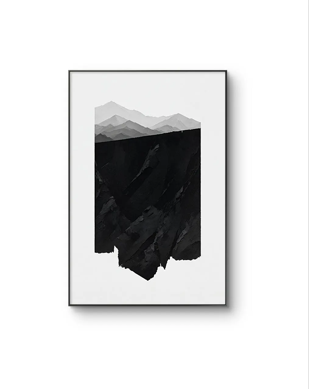 Felix – Monochrome Peaks — Moderne und zeitgenössische Kunst von Fine Kunstdruck von Felix