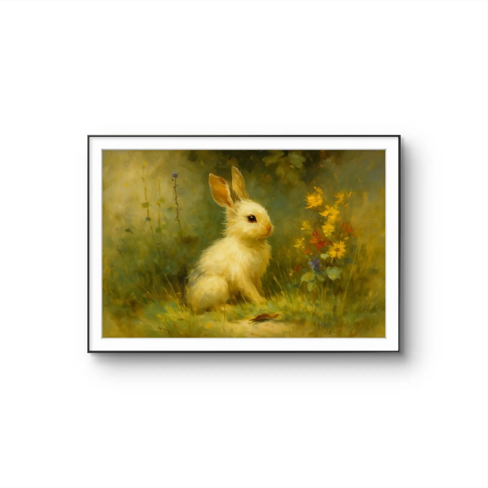 Henri des Bois - A Gentle Moment in the Meadow — Mixed Media Fine Kunstdruck von Henri des Bois