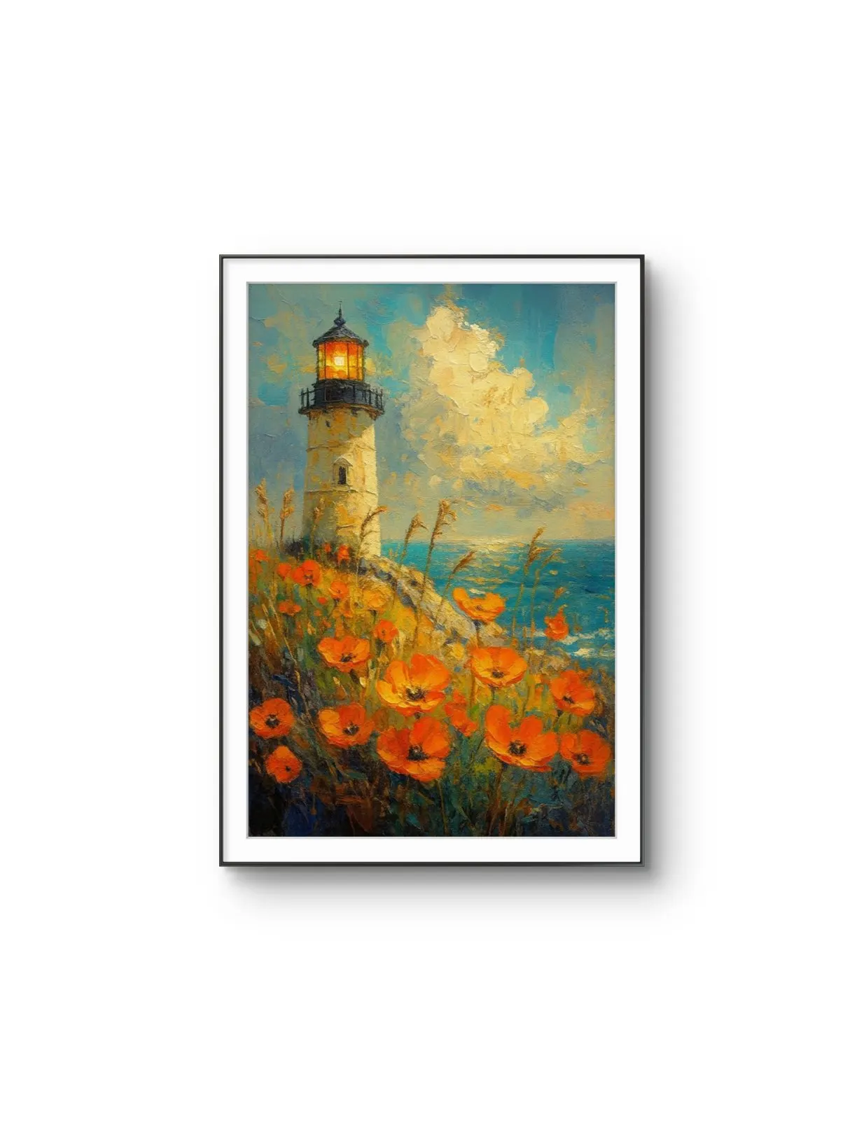 Henri des Bois - Beacon of the Seas — Mixed Media Fine Kunstdruck von Henri des Bois