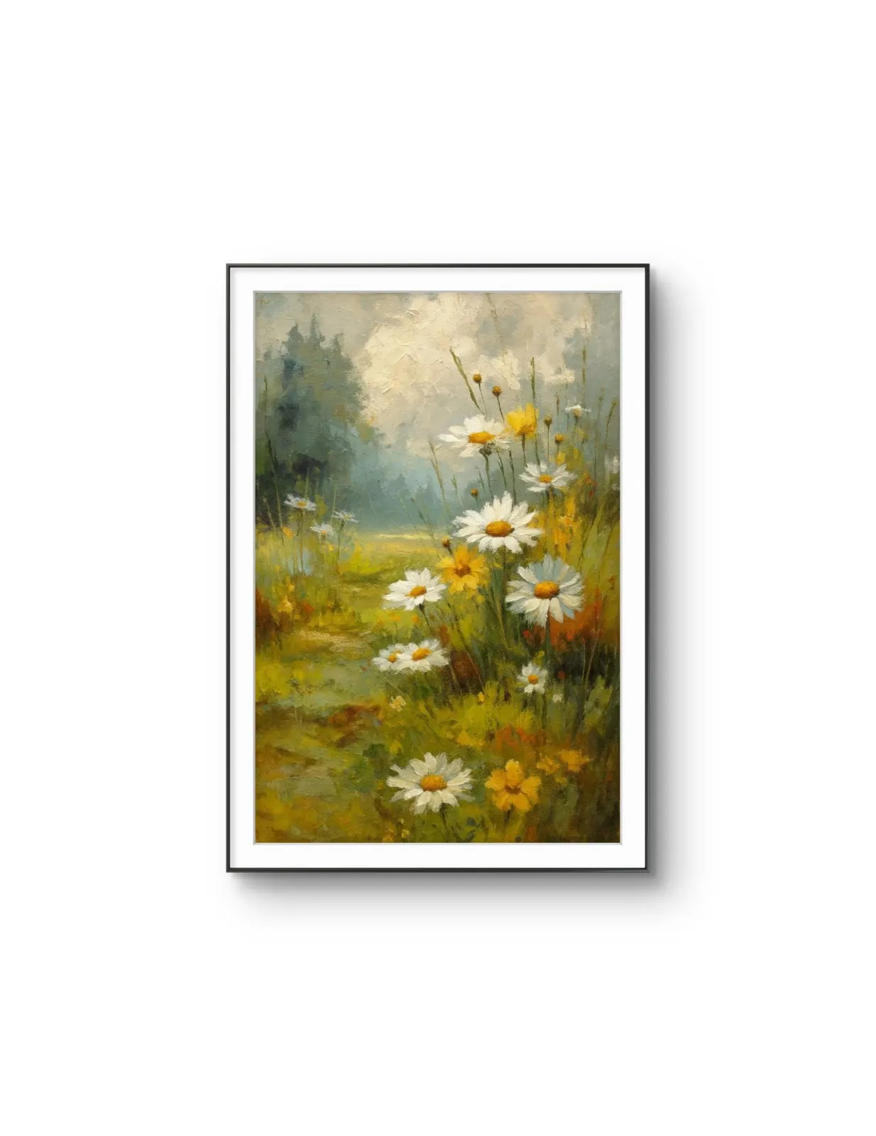 Henri des Bois - Daisy Path — Mixed Media Fine Kunstdruck von Henri des Bois
