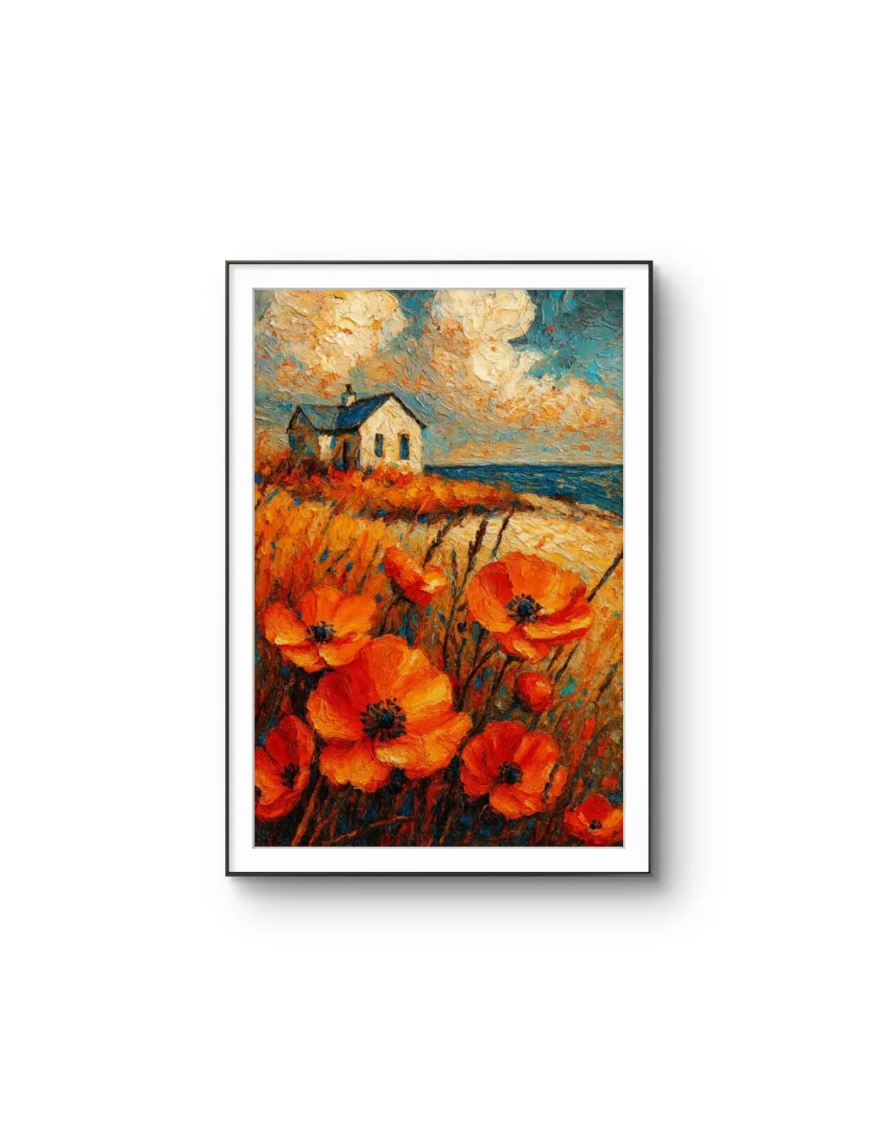 Henri des Bois - Seaside Blossoms — Mixed Media Fine Kunstdruck von Henri des Bois