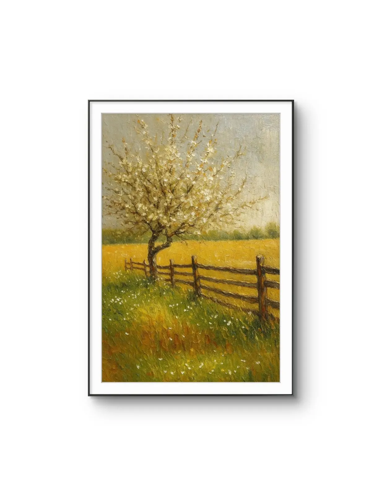 Henri des Bois - Spring's Embrace — Mixed Media Fine Kunstdruck von Henri des Bois