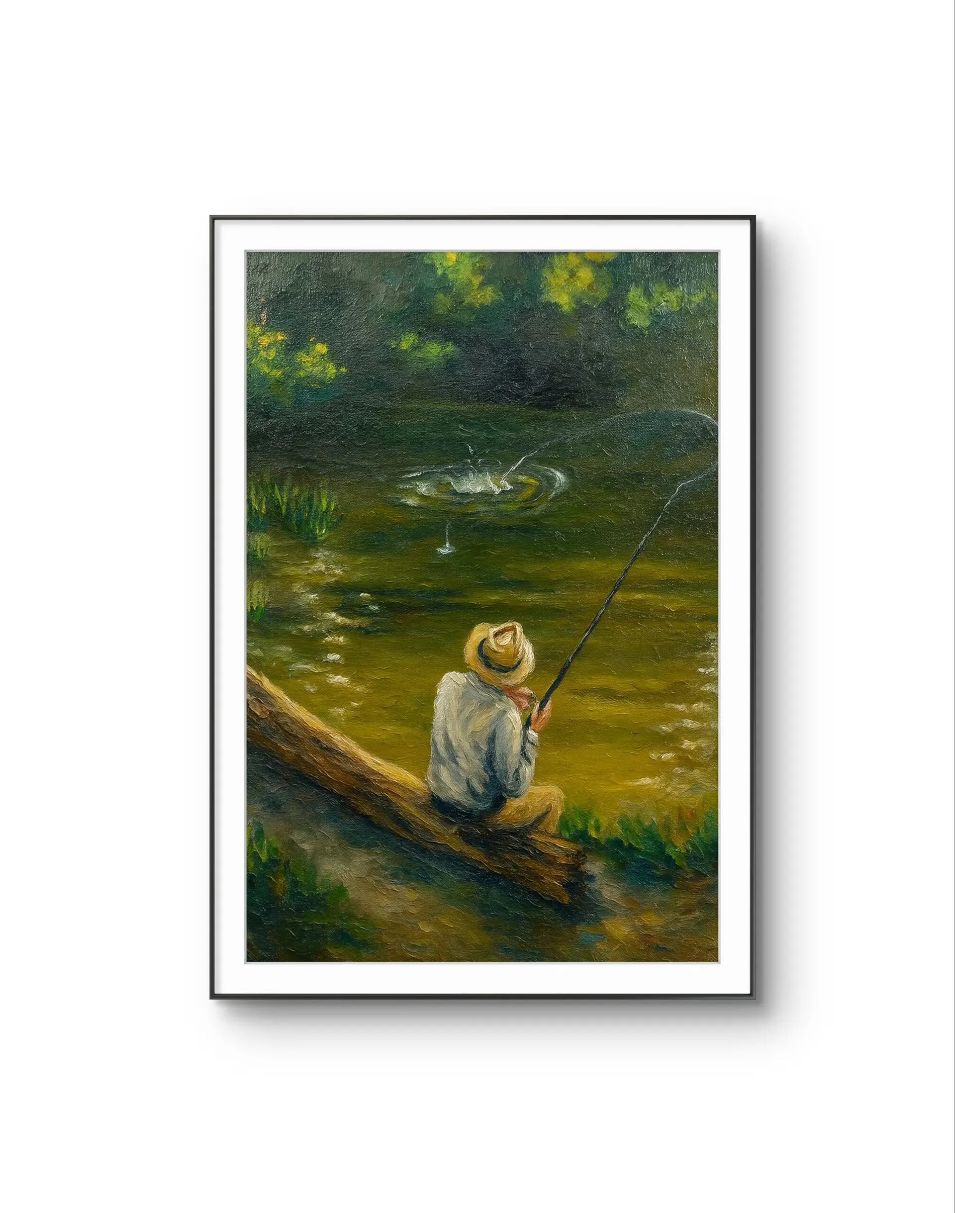 Henri des Bois - The Quiet Catch — Mixed Media Fine Kunstdruck von Henri des Bois