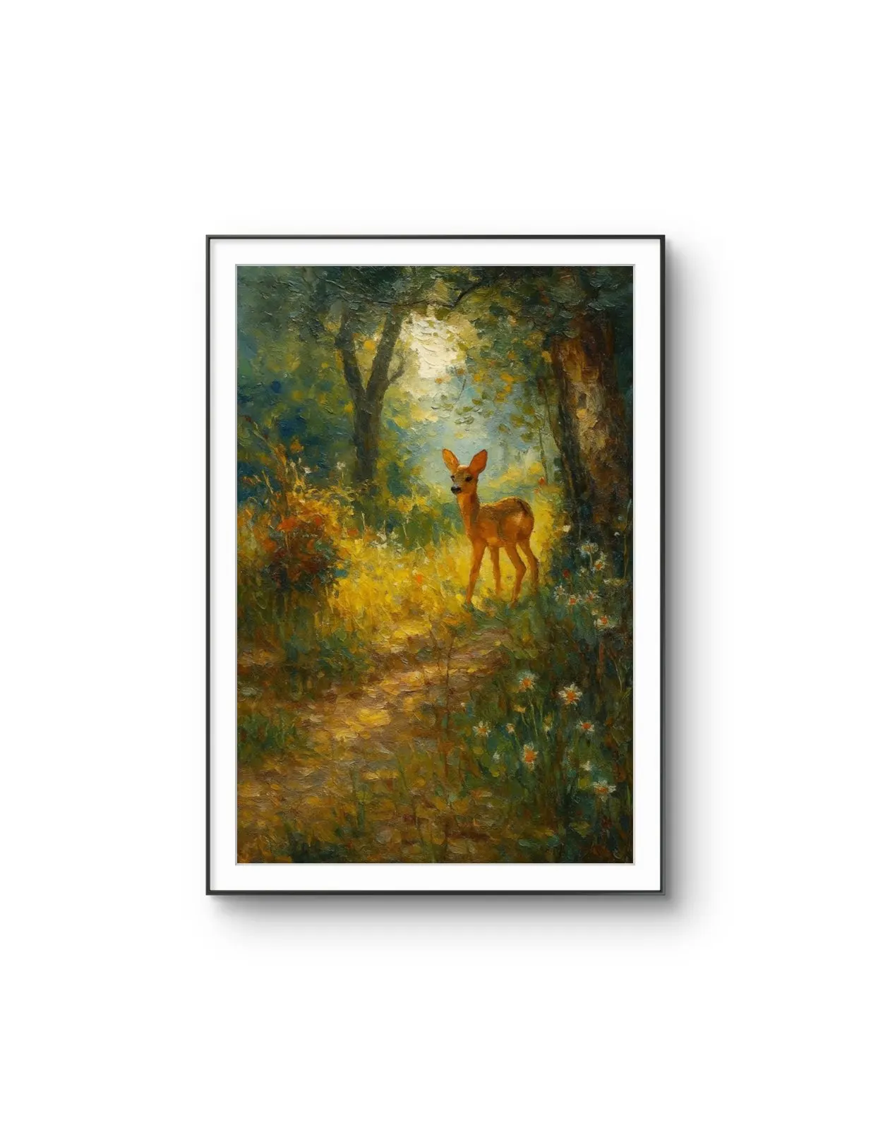 Henri des Bois - The Woodland Wanderer — Mixed Media Fine Kunstdruck von Henri des Bois