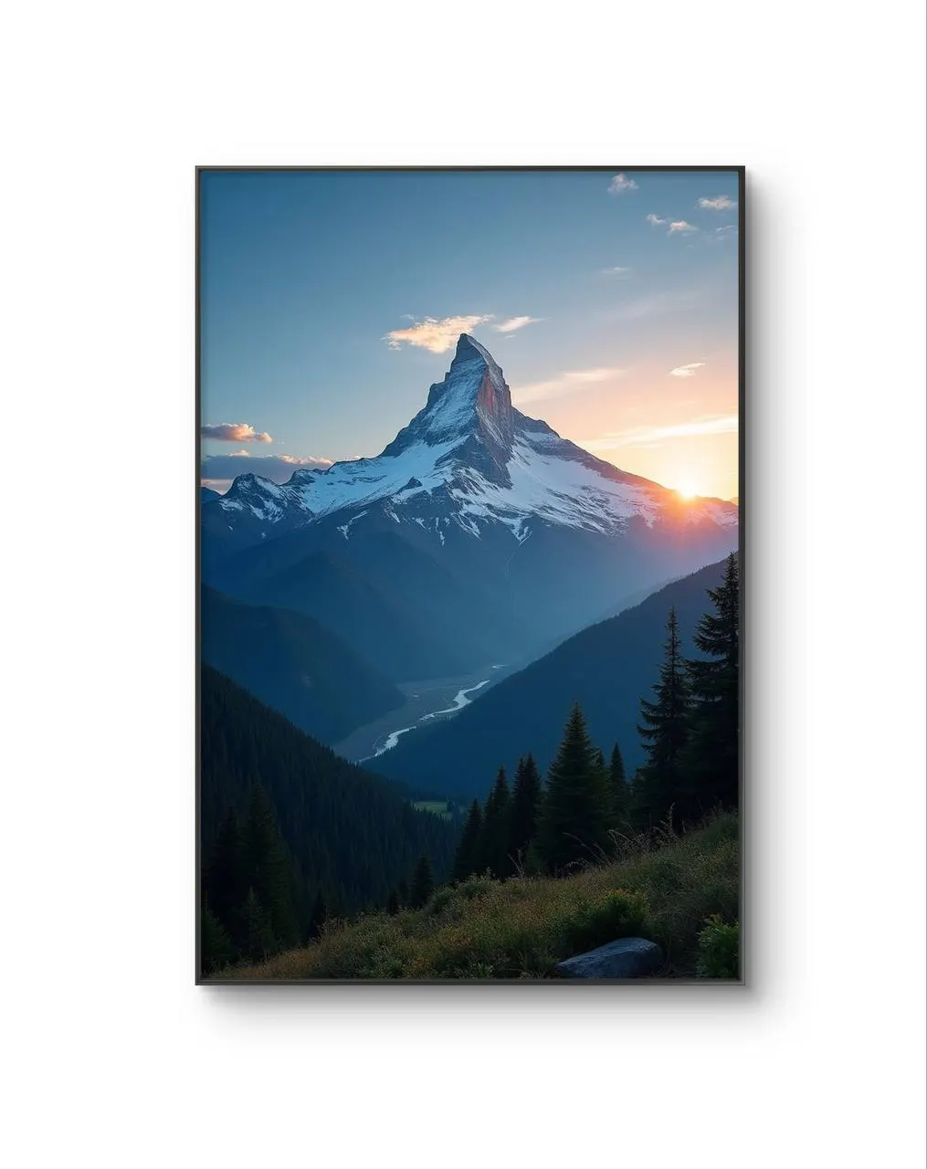 LumièreVue -  The Summit’s Embrace — Fotografie Kunstdruck von LumièreVue