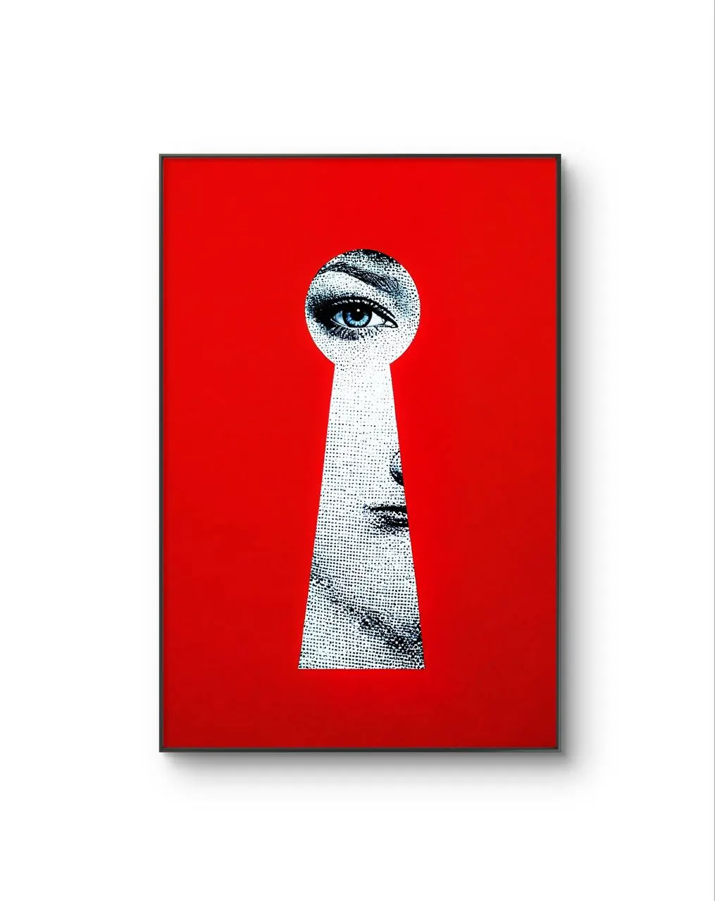 Rodrigo - The Keyhole Gaze — Mixed Media Fine Kunstdruck von Rodrigo